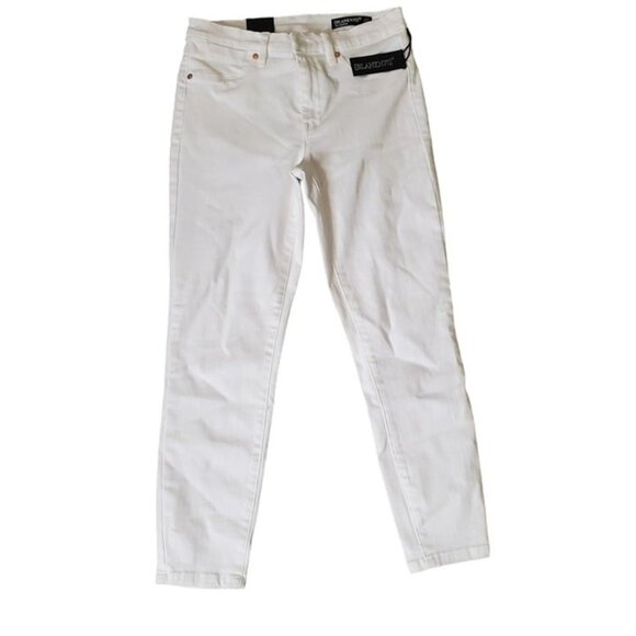 BlankNYC The Stanton Capri Stretch Denim Jeans Mid Rise Cropped White Sz 29 NEW - Picture 3 of 10
